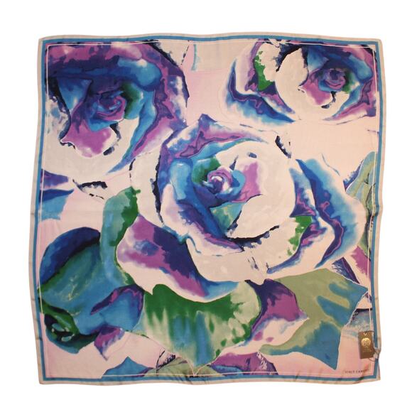 Vince Camuto Grey Gardens 36" Square 100% Silk Scarf #VC2545 - Picture 1 of 2